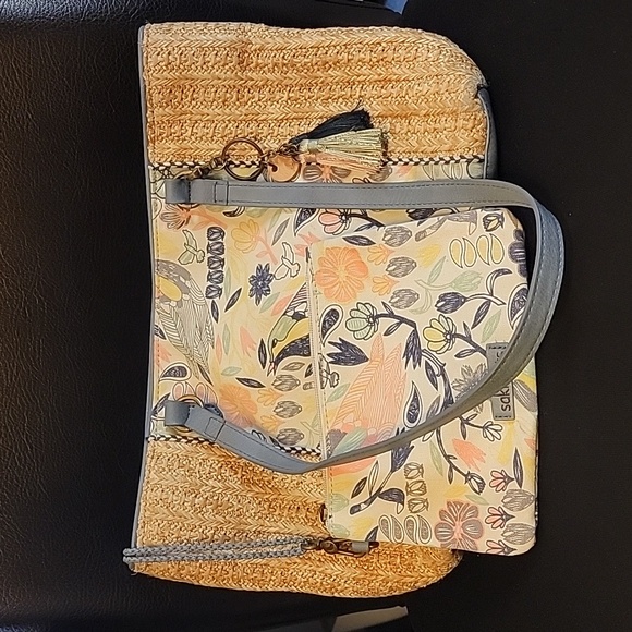 Sakroots Handbags - Sakroots zip top tote!  Bird/Meadow pattern.  Super cute.
